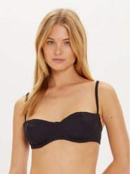 Guess Biustonosz bardotka O4BC16 KCDA2 Czarny. Czarne biustonosze Guess, z aplikacjami. Za 129.99 zł.