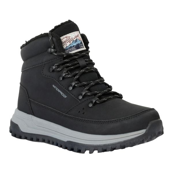 Buty Damskie Sherbourne. Czarne buty trekkingowe Regatta, bez wzorów, z futra, bez zapięcia, trekkingowe. Za 307.99 zł.