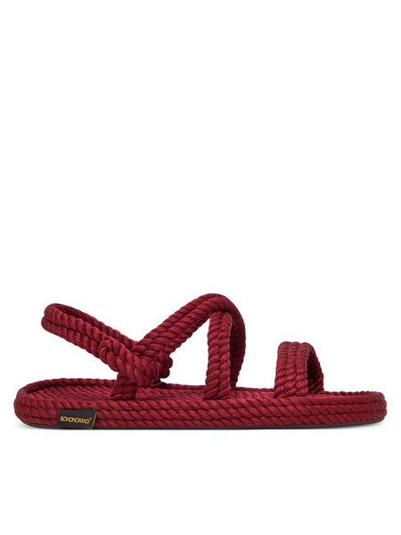 Bohonomad Sandały Bahamas BAH.0009.WRS Czerwony. Czerwone sandały Bohonomad, bez wzorów, z materiału, bez obcasa, na płaskiej podeszwie, bez zapięcia. Za 349.99 zł.