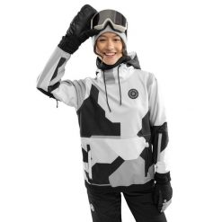 Kurtka snowboardowa damska W1-W Tibet. Szare kurtki narciarskie SIROKO, xs, bez wzorów, z softshellu, bez kaptura, narciarskie. Za 296.00 zł.