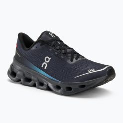 Buty do biegania damskie On Cloudspark black/blueberry. Niebieskie buty do biegania On, bez wzorów, z nylonu, bez zapięcia, do biegania. Za 843.45 zł.