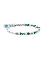 Thomas Sabo Srebrna bransoletka z perłami rozmiar: 15 cm. Szare bransoletki thomas sabo, z perłą, srebrne. Za 114.95 zł.