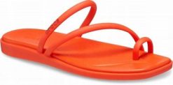 Klapki Dla Dorosłych Crocs Miami Toe Loop. Brązowe klapki Crocs, bez wzorów, z materiału, bez obcasa, bez zapięcia. Za 199.99 zł.