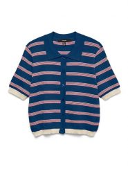 Vero Moda Kardigan w kolorze kremowo-granatowo-czerwonym rozmiar: S. Niebieskie swetry Vero Moda, s, bez wzorów, bez ramiączek. Za 119.95 zł.