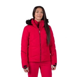 Kurtka narciarska damska Rossignol Staci Pearly Jkt. Czerwone kurtki narciarskie Rossignol, na zimę, s, bez wzorów, bez kaptura, narciarskie. Za 989.00 zł.