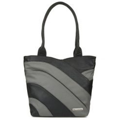 Shopperka skórzana Beltimore L38 czarno-szara. Czarne torebki klasyczne bez wzorów, ze skóry, biznesowe, na ramię, duże, bez dodatków. Za 208.99 zł.