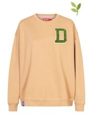 Derbe Bluza w kolorze beżowym rozmiar: S/M. Brązowe bluzy Derbe, m, z aplikacjami, z bawełny, bez ramiączek, bez kaptura. Za 235.95 zł.