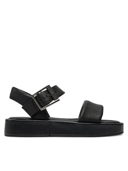 Clarks Sandały Alda Strap 26176257 Czarny. Czarne sandały Clarks, bez wzorów, ze skóry, bez obcasa, na płaskiej podeszwie, bez zapięcia. Za 279.99 zł.