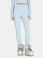 Guess Legginsy W5BB72 K7182 Błękitny Slim Fit. Niebieskie legginsy Guess, z aplikacjami, z syntetyku. Za 349.99 zł.