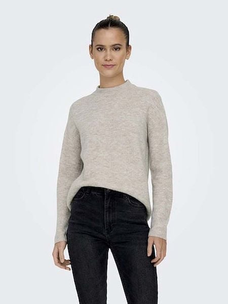ONLY Sweter w kolorze beżowym rozmiar: M. Brązowe swetry ONLY, m, bez wzorów, ze splotem, bez ramiączek. Za 100.52 zł.