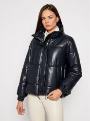 Sportmax Code Kurtka z imitacji skóry Delta 74860205 Czarny Relaxed Fit. Czarne kurtki Sportmax Code, bez wzorów, ze skóry, bez kaptura. Za 2,059.00 zł.
