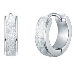 EASTSIDE Kolczyki kreole ze stali szlachetnej Stal szlachetna srebrny Kolczyki koła 1 ct Damski. Szare kolczyki Eastside, srebrne. Za 119.99 zł.