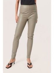 Soaked in Luxury Legginsy "Soaked in Luxury" w kolorze jasnobrązowym ze skóry syntetycznej rozmiar: S. Brązowe legginsy Soaked in Luxury, bez wzorów, ze skóry. Za 109.52 zł.