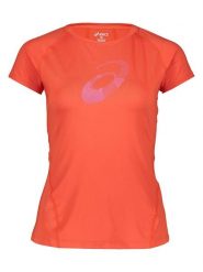 Asics Koszulka sportowa w kolorze pomarańczowym rozmiar: S. Pomarańczowe t-shirty sportowe ASICS, s, bez wzorów, bez ramiączek, outdoorowe. Za 60.73 zł.