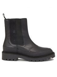 Calvin Klein Jeans Sztyblety Combat Mid Chelsea Wn YW0YW01254 Czarny. Czarne botki Calvin Klein Jeans, bez wzorów, z jeansu, bez obcasa, na płaskiej podeszwie, bez zapięcia. Za 419.99 zł.