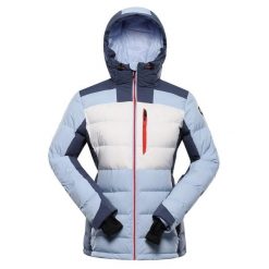Kurtka damska narciarska puchowa 10.000 Alpine Pro Ferera 2. Niebieskie kurtki narciarskie Alpine Pro, na zimę, l, bez wzorów, z materiału, z kapturem, narciarskie. Za 839.00 zł.