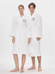 KARL LAGERFELD Szlafrok Unisex Logo 225W2190 Biały. Białe szlafroki damskie KARL LAGERFELD, l, bez wzorów, z bawełny, bez ramiączek. Za 829.99 zł.