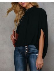 Milan Kiss Bluzka w kolorze czarnym rozmiar: M. Czarne bluzki Milan Kiss, m, bez wzorów, bez kołnierzyka, bez ramiączek. Za 126.99 zł.