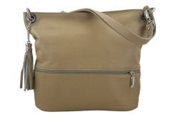 Shopperka skórzana BARBERINI'S beżowa 163-2. Brązowe shopper bag Barberinis, bez wzorów, ze skóry, biznesowe, bez dodatków. Za 249.99 zł.