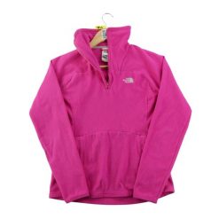 Second life - Bluza polarowa damska TKA Glacier ¼-Zip - Stan dobry. Czerwone bluzy bez kaptura The North Face, m, bez wzorów, z materiału, bez kaptura. Za 146.96 zł.