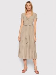 Guess Sukienka codzienna Erynn WBGK86 WE6D1 Beżowy Regular Fit. Brązowe sukienki Guess, na co dzień, xs, z aplikacjami, z syntetyku, bez kołnierzyka, bez ramiączek, proste. Za 309.99 zł.