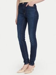 Guess Jeansy W6YA46 D1537 Granatowy Skinny Fit. Niebieskie jeansy Guess, z aplikacjami, z bawełny. Za 434.99 zł.