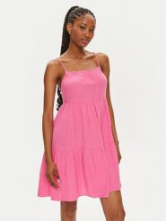 ONLY Sukienka letnia Thyra 15317781 Różowy Regular Fit. Czerwone sukienki ONLY, xl, bez wzorów, z bawełny, bez kołnierzyka, bez ramiączek. Za 159.99 zł.