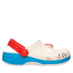 Klapki Crocs. Białe klapki Crocs, bez wzorów, bez obcasa, bez zapięcia. Za 229.99 zł.