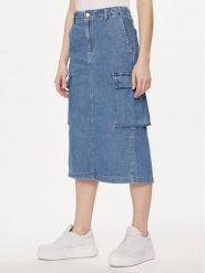 Levi's® Spódnica jeansowa A7539-0004 Niebieski Regular Fit. Niebieskie spódnice s, bez wzorów, z bawełny. Za 219.99 zł.