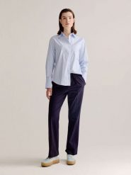 Josephine & Co Spodnie "Ludo" w kolorze granatowym rozmiar: 42. Niebieskie spodnie materiałowe Josephine & Co, bez wzorów, z materiału. Za 239.99 zł.