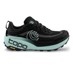 Damskie buty trailowe Topo Athletic Vista. Czarne buty do biegania Topo Athletic, bez wzorów, bez zapięcia, do biegania. Za 798.60 zł.