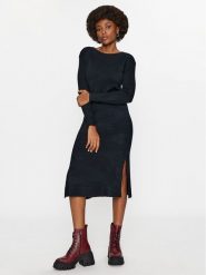 Vero Moda Sukienka dzianinowa 10291689 Czarny Relaxed Fit. Czarne sukienki Vero Moda, m, bez wzorów, z dzianiny, bez kołnierzyka, bez ramiączek. Za 99.99 zł.