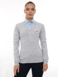 SIR RAYMOND TAILOR Sweter "Verty" w kolorze jasnoszarym rozmiar: S. Szare swetry Sir Raymond Tailor, s, bez wzorów, z bawełny, bez ramiączek. Za 118.84 zł.