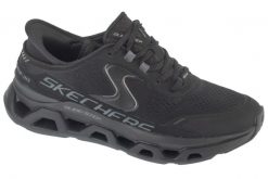 Buty sportowe Sneakersy damskie, Slip-Ins: Glide-Step Altus. Czarne buty treningowe Skechers, bez wzorów, z materiału, przed kostkę, bez zapięcia, trekkingowe. Za 499.99 zł.