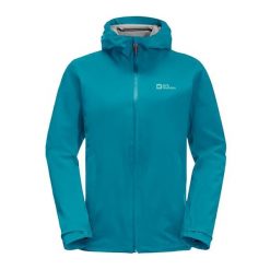 Kurtka przeciwdeszczowa damska Jack Wolfskin Highest Peak. Niebieskie kurtki przeciwdeszczowe Jack Wolfskin, xs, bez wzorów, bez kaptura, trekkingowe. Za 519.99 zł.