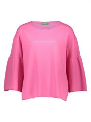 Benetton Bluza w kolorze jasnoróżowym rozmiar: S. Różowe bluzy Benetton, s, bez wzorów, z bawełny, bez kaptura. Za 52.92 zł.