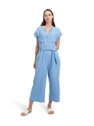 BETTY & CO Kombinezon w kolorze błękitnym rozmiar: 36. Niebieskie kombinezony Betty & Co, bez wzorów, z tkaniny, bez kołnierzyka, bez ramiączek. Za 174.95 zł.