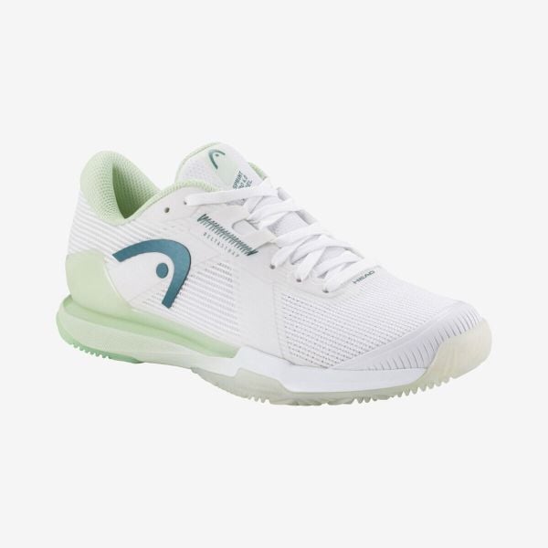 Damskie buty do padla Head Sprint Pro 4.0. Białe buty treningowe Head, bez wzorów, bez zapięcia, do biegania. W wyprzedaży za 612.00 zł.