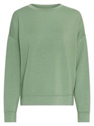 MOSS COPENHAGEN Bluza "Ima Q" w kolorze jasnozielonym rozmiar: S/M. Zielone bluzy bez kaptura Moss Copenhagen, m, bez wzorów, z wiskozy, bez kaptura. Za 148.61 zł.