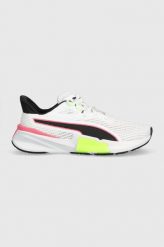 Puma buty treningowe PWRFrame TR kolor biały. Białe buty treningowe Puma, bez wzorów, bez zapięcia. Za 379.99 zł.