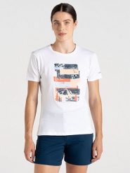 Dare 2b Koszulka funkcyjna "Tranquility III Tee" w kolorze białym rozmiar: 34. Białe t-shirty sportowe Dare 2b, bez wzorów, z bawełny, bez ramiączek, outdoorowe. Za 43.88 zł.