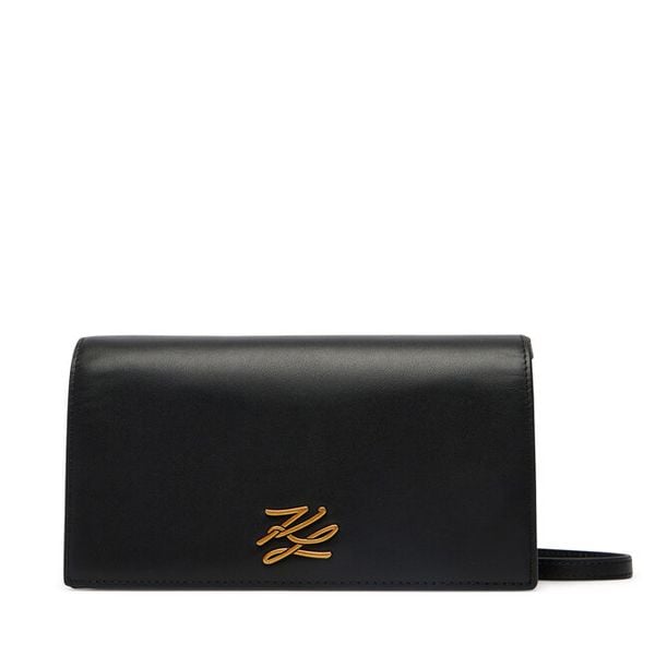 Torebka KARL LAGERFELD. Czarne listonoszki KARL LAGERFELD, bez wzorów, bez dodatków. Za 635.99 zł.