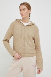 Guess bluza damska kolor brązowy z kapturem wzorzysta. Brązowe bluzy Guess, l, z aplikacjami, bez ramiączek, z kapturem. Za 479.99 zł.