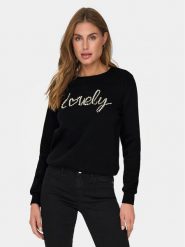 ONLY Bluza Amy 15331042 Czarny Regular Fit. Czarne bluzy ONLY, s, bez wzorów, z bawełny, bez kaptura. Za 159.99 zł.