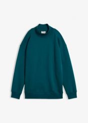 Bluza z golfem. Fioletowe bluzy bonprix, bez wzorów, bez ramiączek, bez kaptura. Za 99.99 zł.