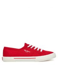 Pepe Jeans Tenisówki Brady Basic W PLS31287 Czerwony. Czerwone trampki Pepe Jeans, bez wzorów, z jeansu, bez zapięcia. Za 199.99 zł.