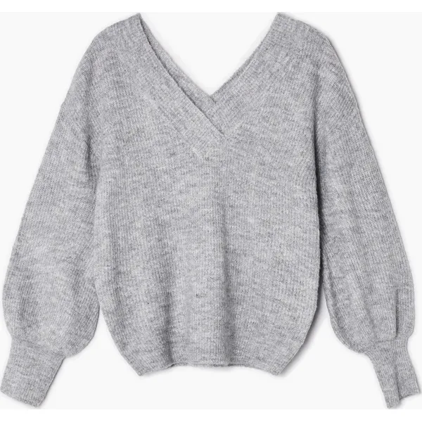 Luźny sweter oversize - Jasny szary. Szare swetry Cropp, m, bez wzorów, z dzianiny, bez ramiączek. Za 79.99 zł.