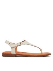 Pikolinos Sandały W0X-0954 Biały. Białe sandały Pikolinos, bez wzorów, ze skóry, bez obcasa, na płaskiej podeszwie, bez zapięcia. Za 289.99 zł.