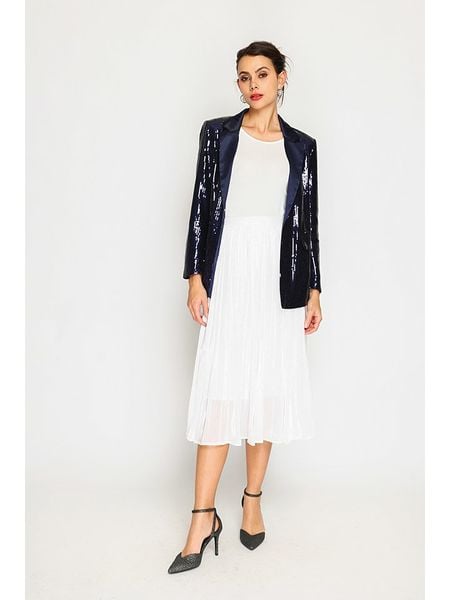 ASSUILI Spódnica w kolorze białym rozmiar: 36. Białe spódnice Assuili, bez wzorów, klasyczne, midi. Za 126.99 zł.