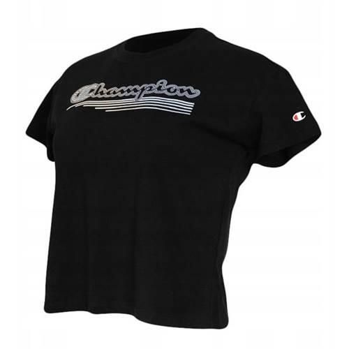 Koszulka sportowa damska Champion 115148KK001. Czarne t-shirty sportowe Champion, s, bez wzorów, z bawełny, bez ramiączek. Za 53.40 zł.